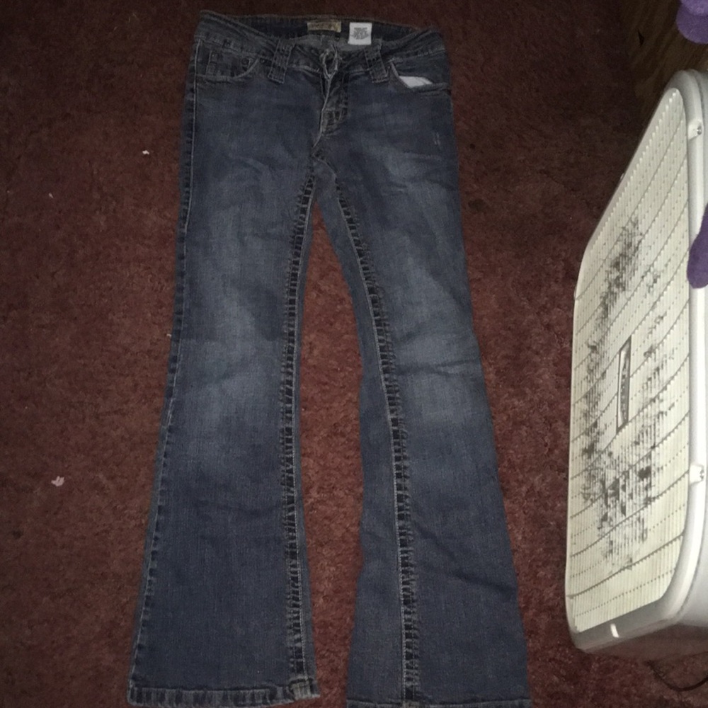 Blue boot cut jeans